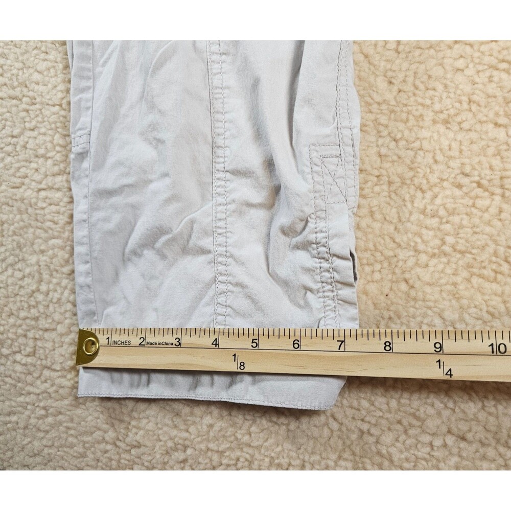 Chico's Cargo Capri Pants Womens Size 1 Khaki Stretch Utility Cropped Zip Pocket - Picture 6 of 10